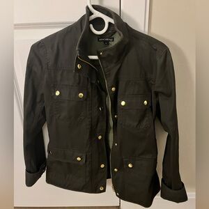 J Crew Resin-coated twill field jacket Green - size small